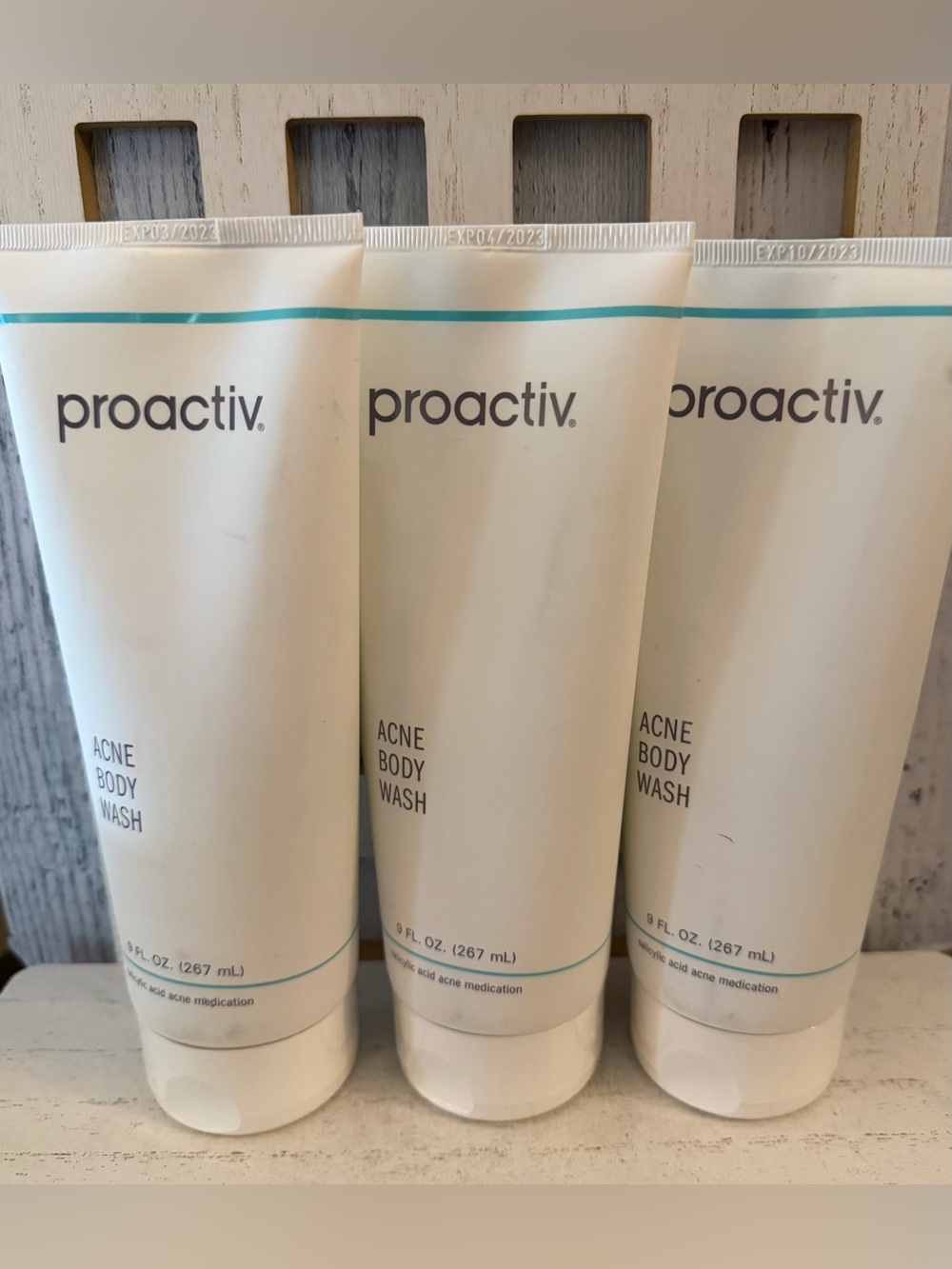 Qty 3- Proactiv Acne Body Wash 9oz Sealed EXP 2023 Salicylic Acne Medication Lot